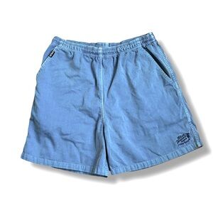 Crazy Shirt Baggie Shorts Blue Hawaii Dyed Surfer Elastic Waist Pockets Large/32